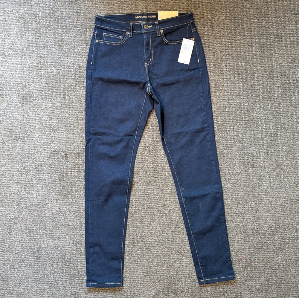 NWT Michael Kors Women's Dark Blue Skinny Jeans